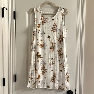 Maurices Floral White Sun Dress -Size L